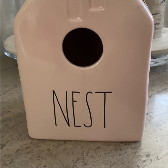LAST ONE:  Rae Dunn “Nest” ceramic birdhouse. - Picture 2 of 8